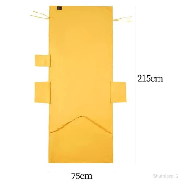 Strandstolovertrekk 75x215 cm, Polyester, Bærbart, Hurtigtørkende, Gult