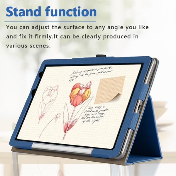 PU-läderfodral för XPPen Magic Note Pad 10,95\", med handrem, stativ, automatisk väckning/viloläge