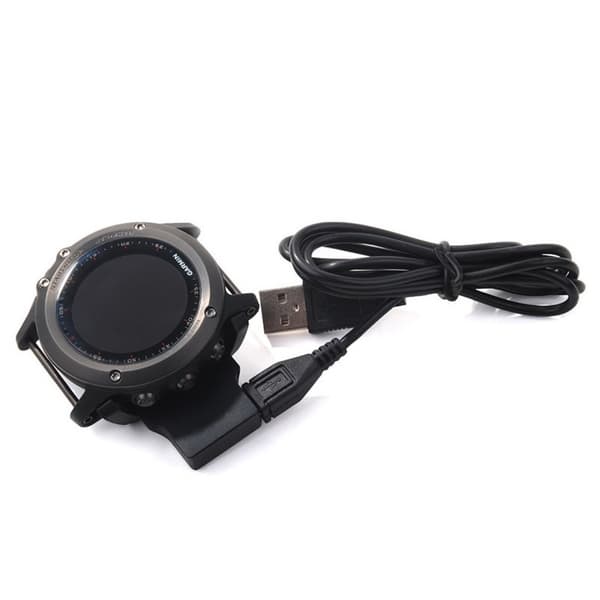 Oplader til Garmin Fenix 3 / Fenix 3 HR ur, USB-opladerkabel, sort
