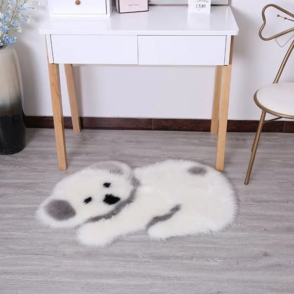 Tecknad Koala Plyschmatta, Tvättbar Polyester, 60x90 cm, för Sovrum Kontor Hall