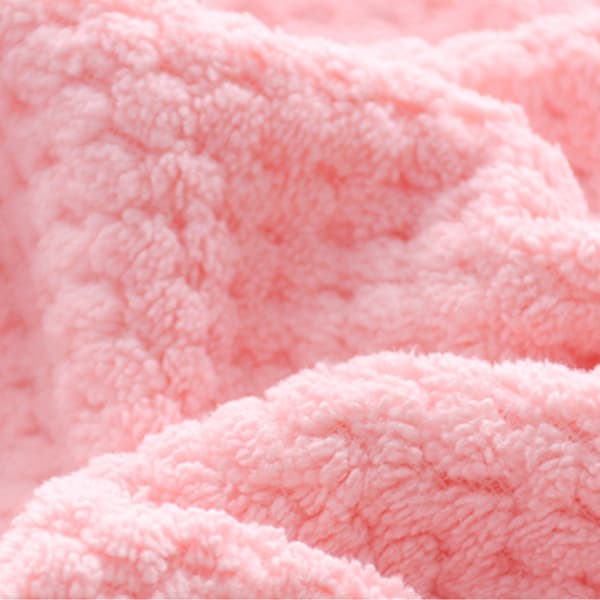 Koralfløjl badehåndklæde, pink, super absorberende, blødt, til badeværelse og hotel