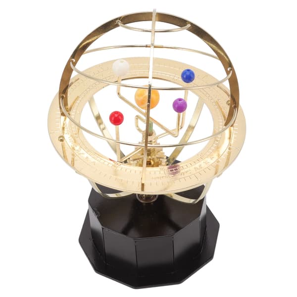 Metallmodell av solsystemet Orrery, stor dekoration för tonåringar