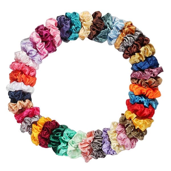 Set med 60 Sport Hårtofsar Elastiska Repringar Hårband Scrunchy