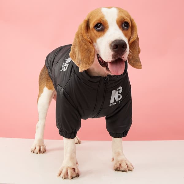 Reflekterende hundejakke, varm bomullsjakke for små og mellomstore hunder
