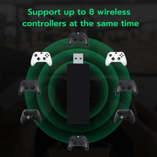Trådlös ljudadapter för Xbox One-kontroller, USB 2.0/3.0, stödjer Windows 7/8/10/11, Plug and Play