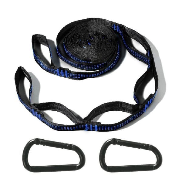 2-pak hængekøjestropper med multi-loop design, justerbare, bærbare, kraftige, udendørs camping