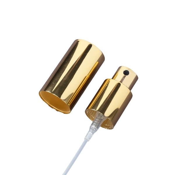 Parfymsprutmunstycke, 18 mm skruvkork, guld, finfördelare för flaskor