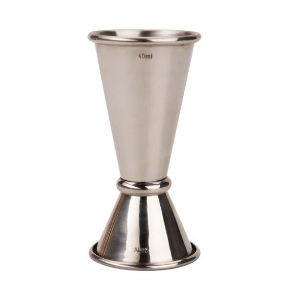 V-formad Jigger 20/40 ml, Dubbelsidig Cocktailmått, 304 Rostfritt Stål, Polerad