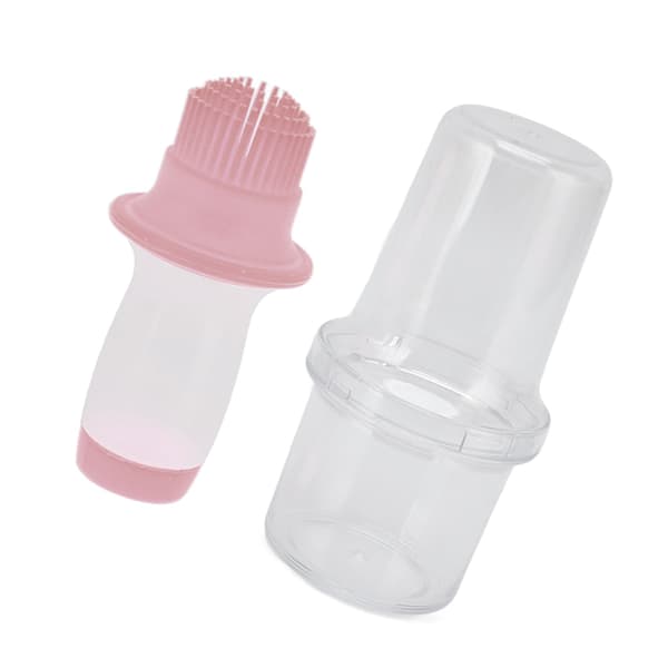 60 ml silikonoljedispenserflaske, klembørste for matlaging, rosa