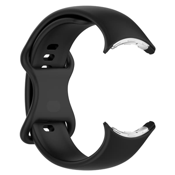Silikone urrem til Google Pixel Watch 3, sort, størrelse M, behagelig sportsrem
