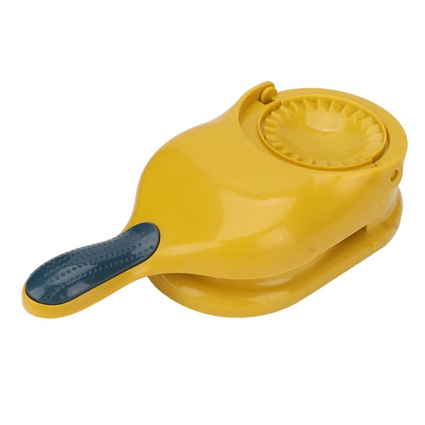 Bärbar manuell dumplingmaskin, 2-i-1, degpress, köksredskap, gul