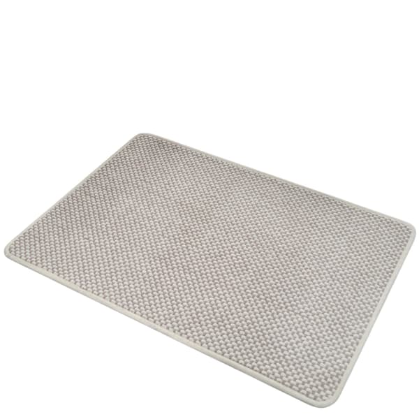 Skridsikker bademåtte, blød absorberende hurtigtørrende chenille, gummibagside, maskinvaskbar, 20x32, beige