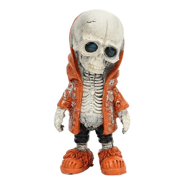 Skelettfigur i harts, cool utsökt staty, heminredning, present typ D
