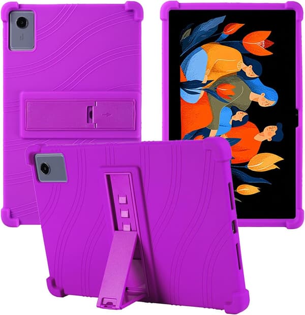 Blødt silikone tabletcover til Lenovo Idea Tab Plus 12.1\", justerbart stativ, stødsikkert, børnevenligt