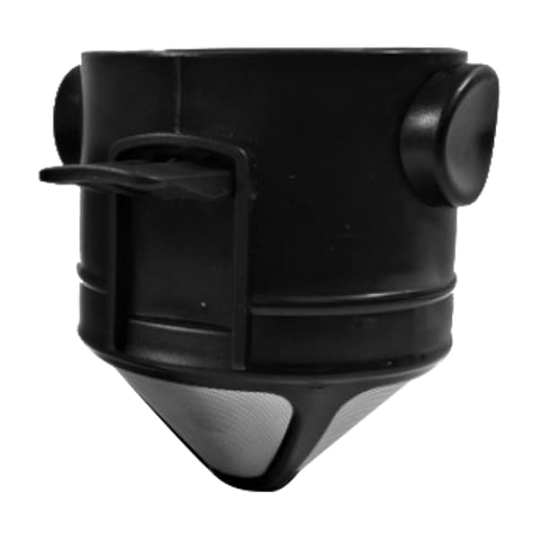 Vikbar bärbar Pour Over Kaffedroppare, återanvändbart dubbelskiktsnätfilter, svart
