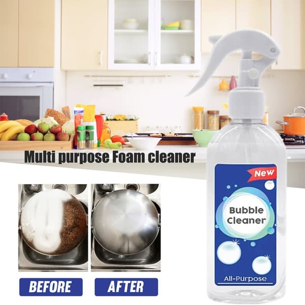 Køkkenfedtrens Spray, Multifunktionel Rustfjerner Mousse Rengøringsmiddel