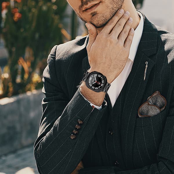 Urrem i rustfrit stål til Samsung Galaxy Watch 7 Ultra 47mm, sort