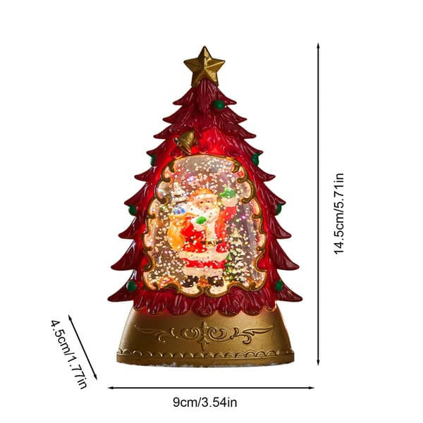 Jule-snekuglelygte, batteridrevet, indendørs og udendørs julepynt red elder
