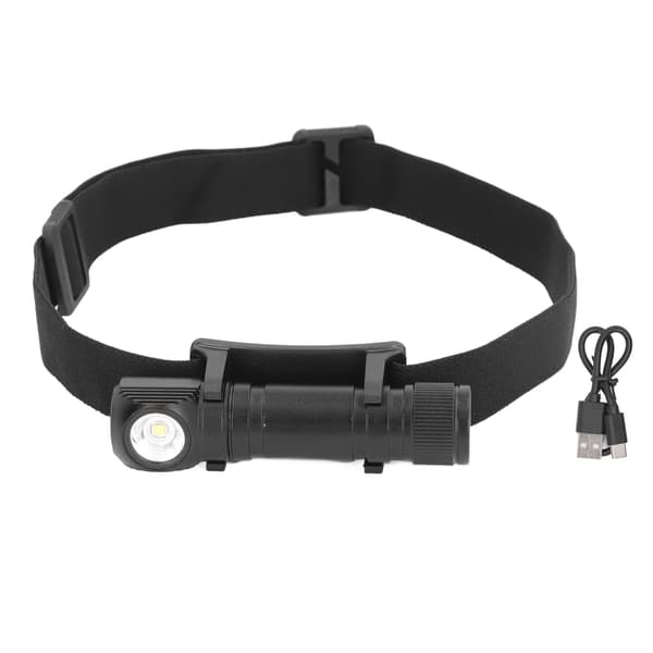 Oppladbar hodelykt 2000LM, 6 moduser, IP65, magnetisk avtakbar, vanntett for løping og camping