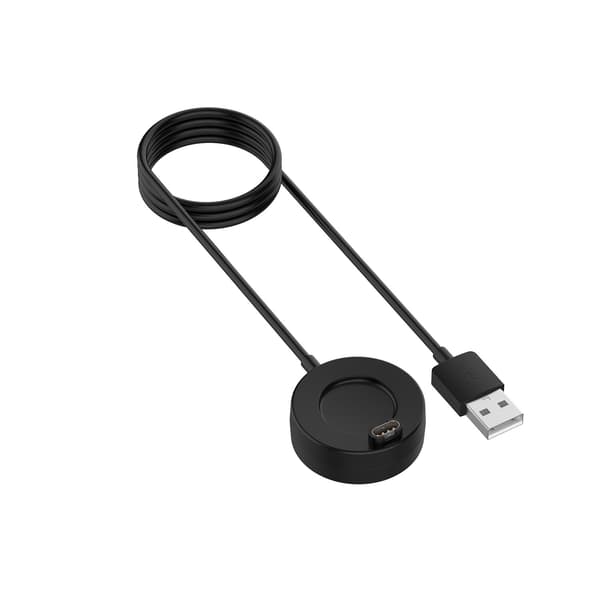 USB-oplader til Garmin Fenix 8/7/6/5 Smartwatch, 1m, Sort