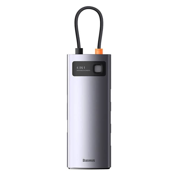 USB C-hub 4-i-1, USB 3.0-adapter, 4x USB 3.0-porter, metall, kompakt
