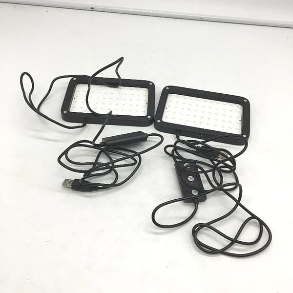 BP66 2-pack Bi-Color LED Studio Panel Videoljussats, 14,5x10cm, Svart