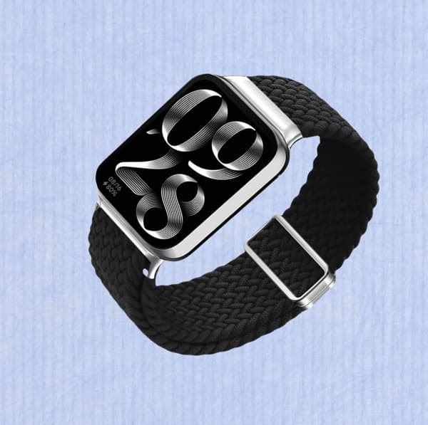 Nylon urrem til Xiaomi Smart Band 9 Pro, sort, magnetisk lås, holdbar