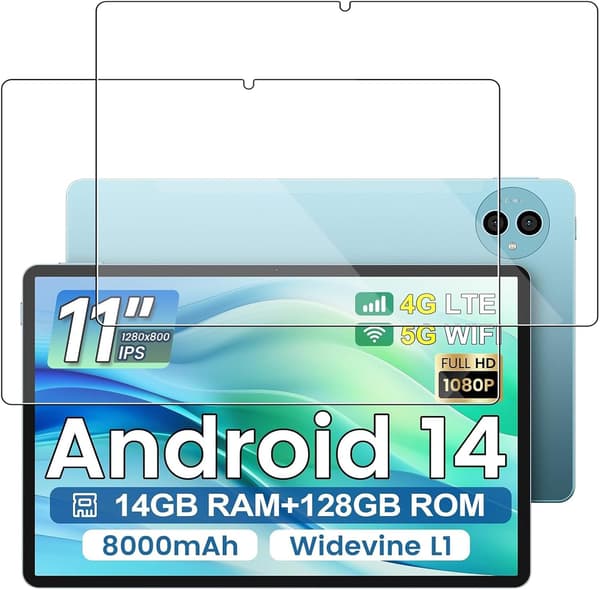 2-pack skärmskydd i härdat glas kompatibelt med Teclast P50 Tablet 11 tum