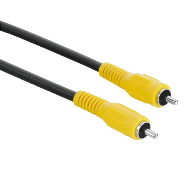 RCA til RCA Audio Video Kabel, 3m, 75 Ohm, Sort, til TV DVD Projektor