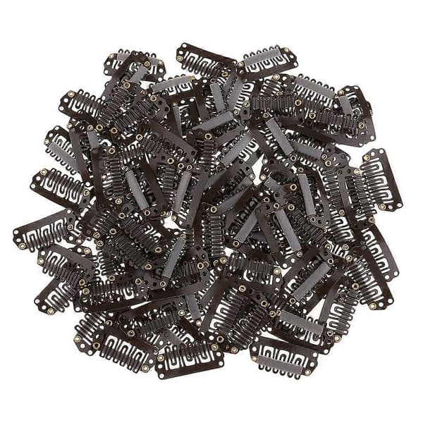 2x 100 stk 28mm Metallklips for Parykk Hårextensions