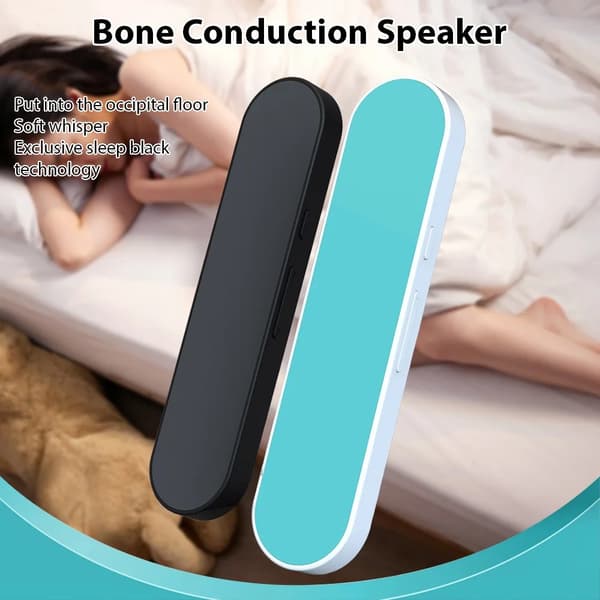 Benledning Bluetooth 5.4 Høyttaler, Putemusikkspiller med Timer, Søvn og Avslapning, Blå Blue
