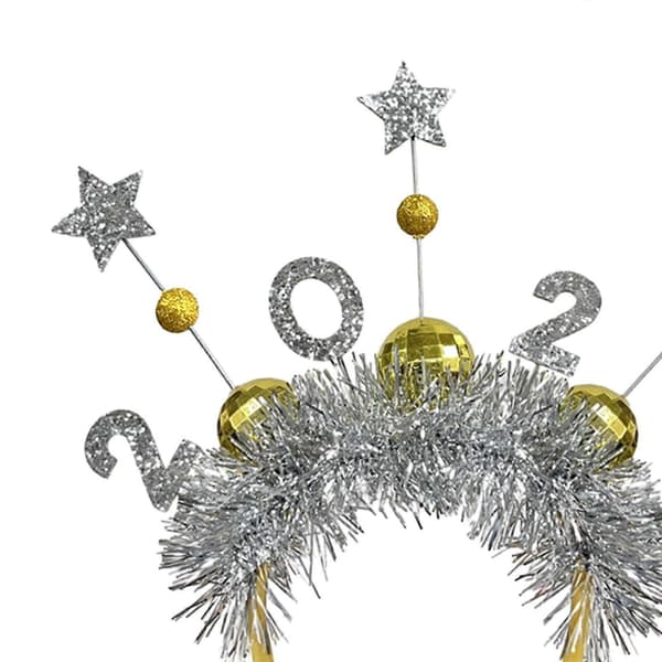 2024 Nyttårs Hodebånd Glitter Stjerne Glitter Hodeplagg Utkledning for Kvinner Jenter