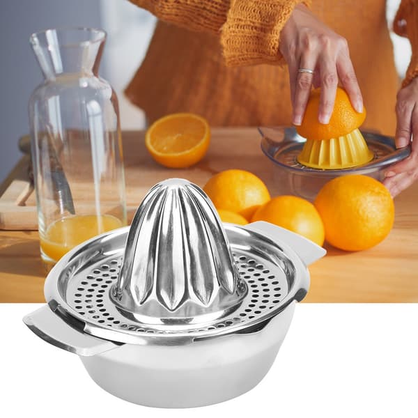 Mini manuel saftpresser i rustfrit stål, citron- og appelsinpresser, bærbar til husholdningsbrug