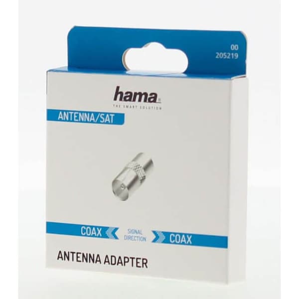 Koaksial antenneadapter, 2x kontakt, skjermet for kabel-TV