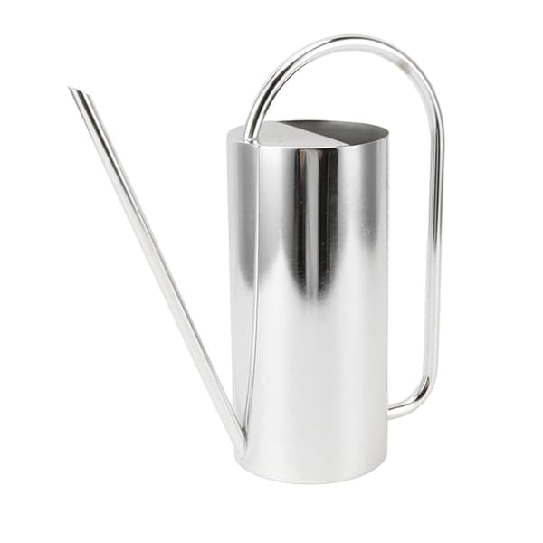 Vannkanne i rustfritt stål, lang tut, 1500 ml, stor kapasitet, sølv, for hageplanter