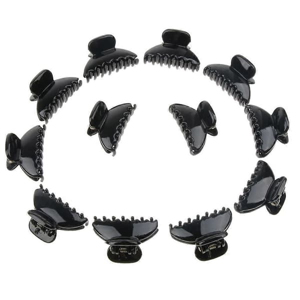12 stk./ Dame Styling Værktøj Plastik Mini Hårnåle Clips Hårtilbehør Black