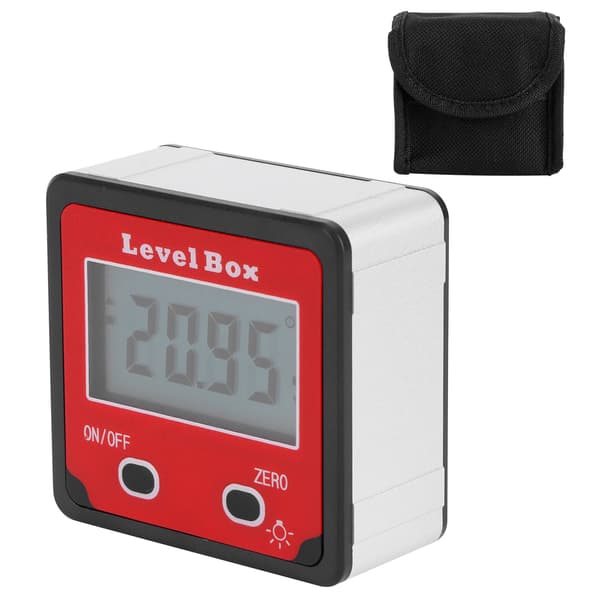 Digital inklinometer minivater vinkelmåler for snekring, rød