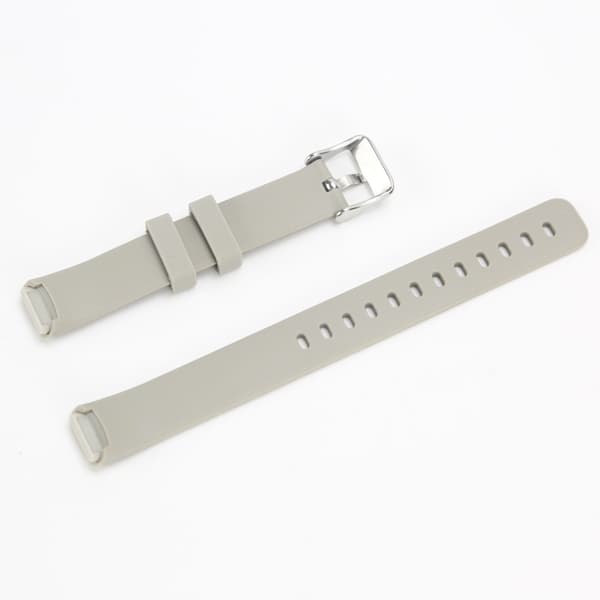 Silikon erstatningsreim kompatibel med Fitbit Luxe, grå stor, myk silikon med spenne