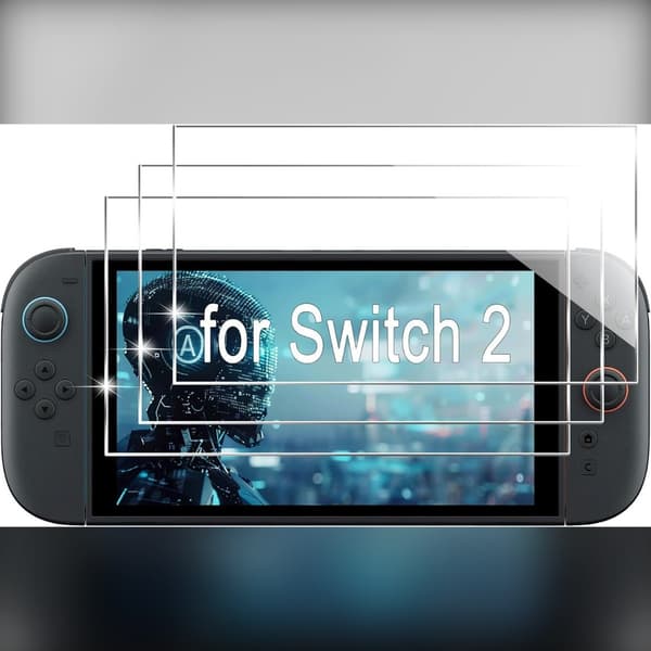 AG Matt Härdat Glas Skärmskydd 3-pack för Switch 2, Antireflex, Reptålig