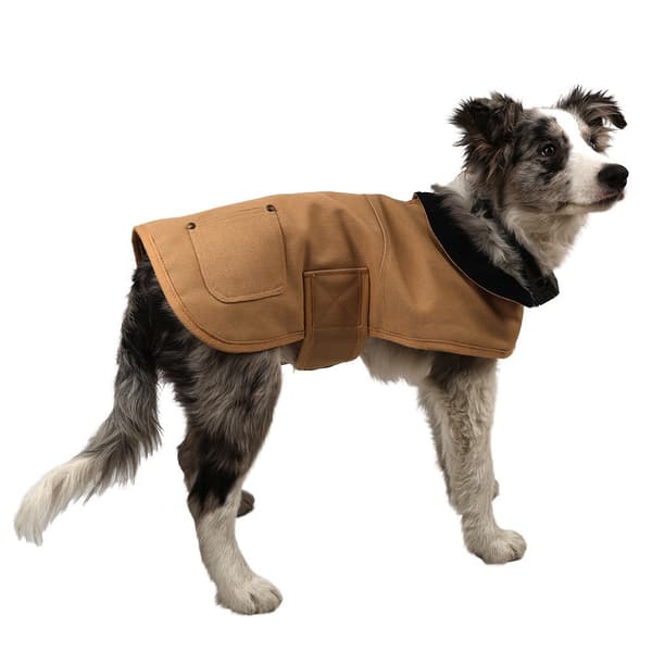Hundvinterjacka, Vadderad Jacka i Bomull, Varm Slitstark Canvas, Khakigrön Svart, S-XL