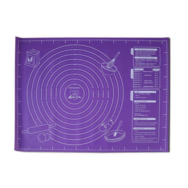 Stor bakmatta i silikon 45x60cm, non-stick bakmatta med måttskala, ugnsmatta