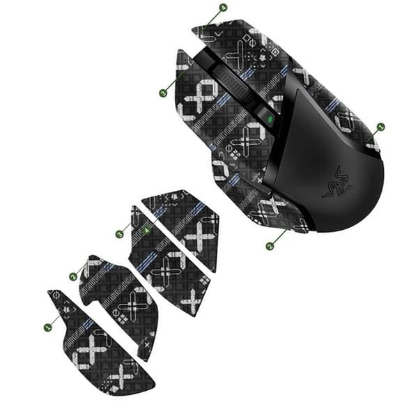 Grepptejp för Razer Basilisk V2 Pro, PU-musgrepp, halkfri, exakt kontroll