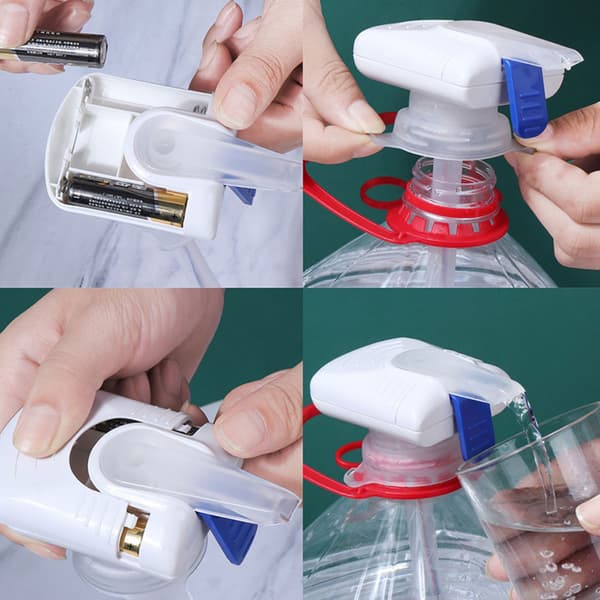 Elektrisk juice-sugrörspump, 2-pack, automatisk handpress, uppladdningsbar, för drycker