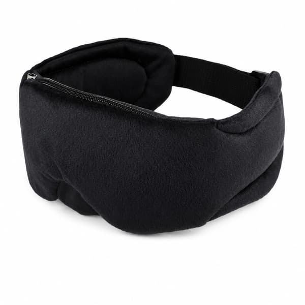 Bluetooth Sovemaske med Hovedtelefoner, Sort, Trådløs 5.0, Justerbar, Vaskbar