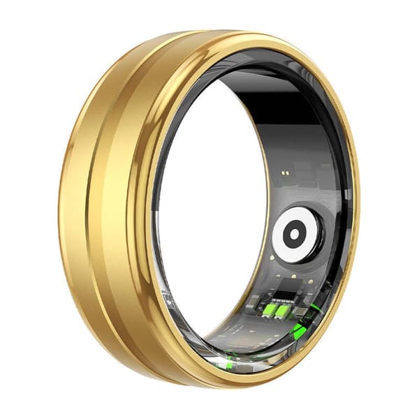 Smart Ring R06, Gull, 18mm, Bluetooth 5.0, Helseovervåking, Vanntett