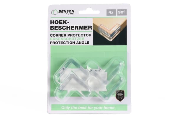 Hörnskydd 4-pack 90°, Babysäkerhetskantskydd, Självhäftande, Möbler