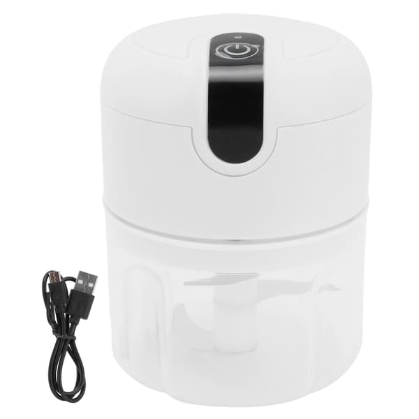 USB Genopladelig Hvidløgshakker, 250 ml, Klinge i Rustfrit Stål, Mini, til Nødder Ingefær Løg Grøntsager