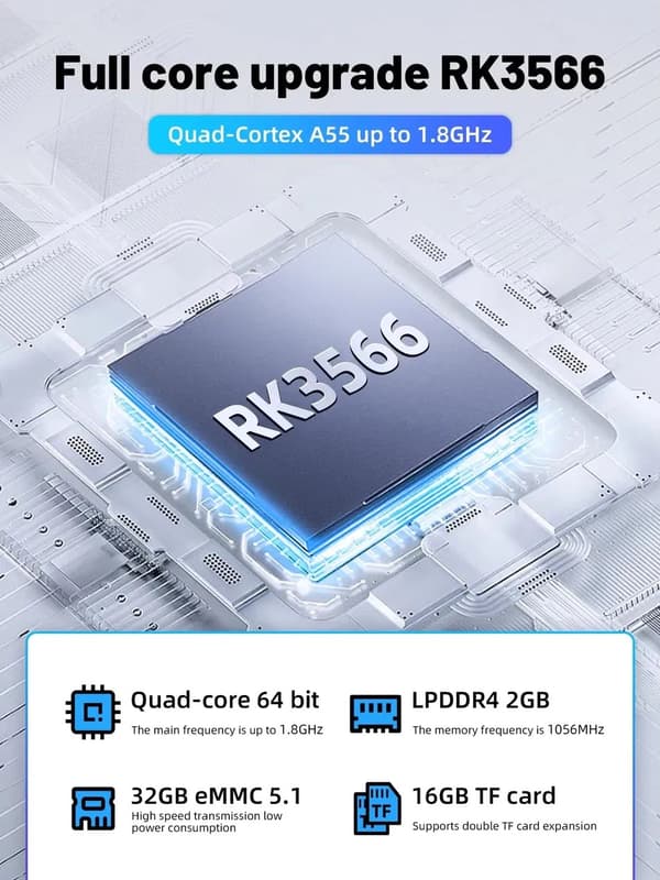 Håndholdt spillkonsoll RG353V, 19000 spill, Android 11 Linux dobbeltsystem, 3,5\" skjerm