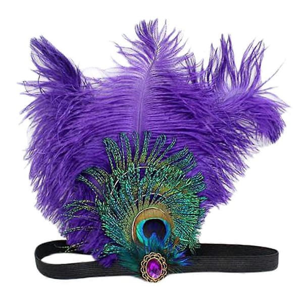 Fjäder Fascinator Hårband Dam Klänning Maskerad