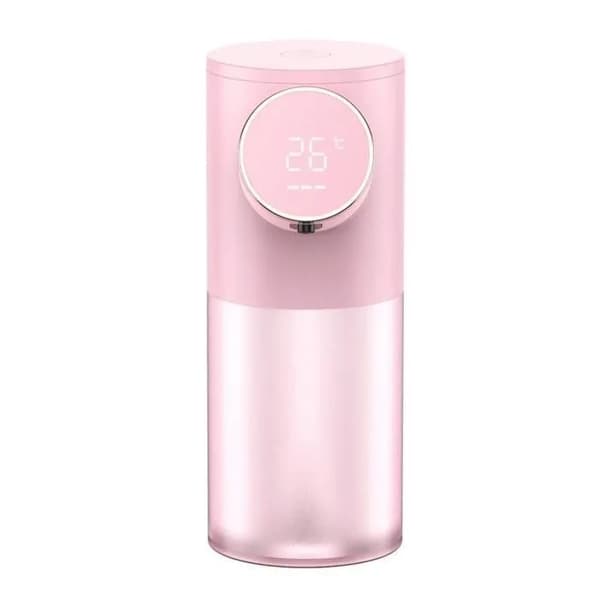 Beröringsfri flytande tvåldispenser, infraröd sensor, automatisk, rosa för köket